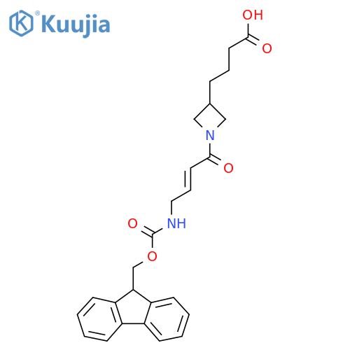 4-{1-4-({(9H-fluoren-9-yl)methoxycarbonyl}amino)but-2-enoylazetidin-3-yl}butanoic acid structure