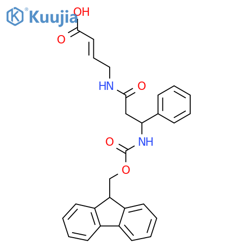 4-3-({(9H-fluoren-9-yl)methoxycarbonyl}amino)-3-phenylpropanamidobut-2-enoic acid structure