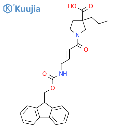 1-4-({(9H-fluoren-9-yl)methoxycarbonyl}amino)but-2-enoyl-3-propylpyrrolidine-3-carboxylic acid structure