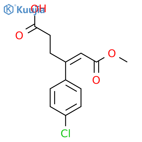 (4Z)-4-(4-chlorophenyl)-6-methoxy-6-oxohex-4-enoic acid structure