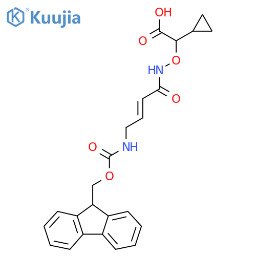2-cyclopropyl-2-{4-({(9H-fluoren-9-yl)methoxycarbonyl}amino)but-2-enamidooxy}acetic acid structure