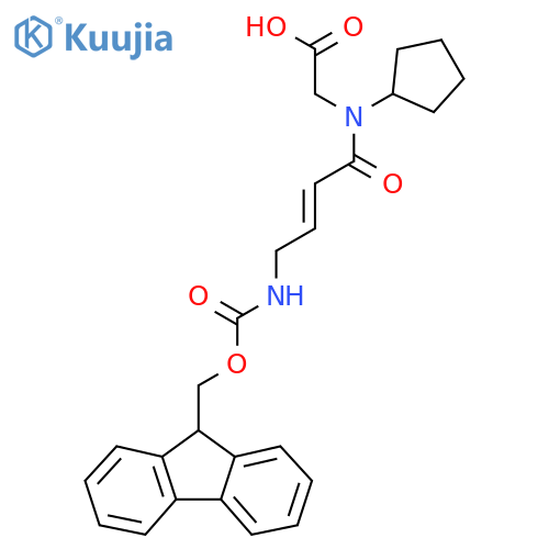 2-N-cyclopentyl-4-({(9H-fluoren-9-yl)methoxycarbonyl}amino)but-2-enamidoacetic acid structure