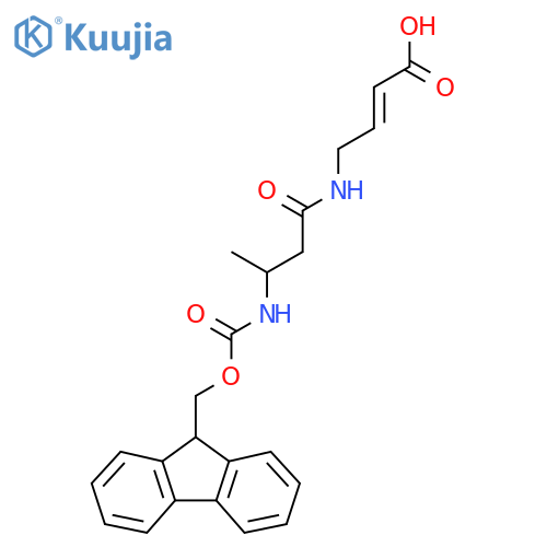 4-3-({(9H-fluoren-9-yl)methoxycarbonyl}amino)butanamidobut-2-enoic acid structure