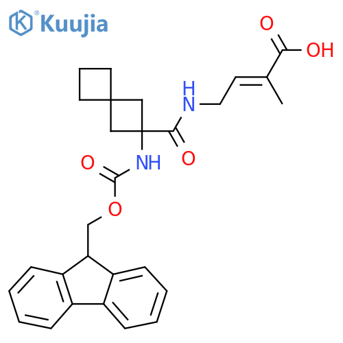 4-{2-({(9H-fluoren-9-yl)methoxycarbonyl}amino)spiro3.3heptan-2-ylformamido}-2-methylbut-2-enoic acid structure