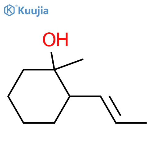 1-methyl-2-(prop-1-en-1-yl)cyclohexan-1-ol structure