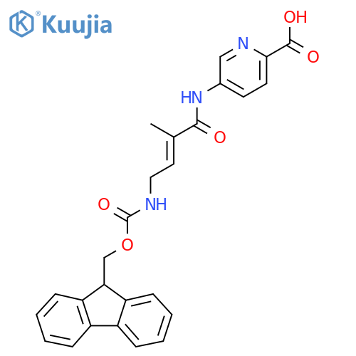 5-4-({(9H-fluoren-9-yl)methoxycarbonyl}amino)-2-methylbut-2-enamidopyridine-2-carboxylic acid structure