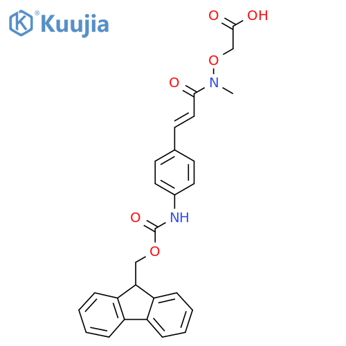 2-({3-4-({(9H-fluoren-9-yl)methoxycarbonyl}amino)phenyl-N-methylprop-2-enamido}oxy)acetic acid structure