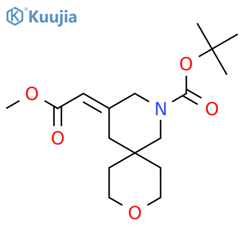 tert-butyl (4E)-4-(2-methoxy-2-oxoethylidene)-9-oxa-2-azaspiro5.5undecane-2-carboxylate structure