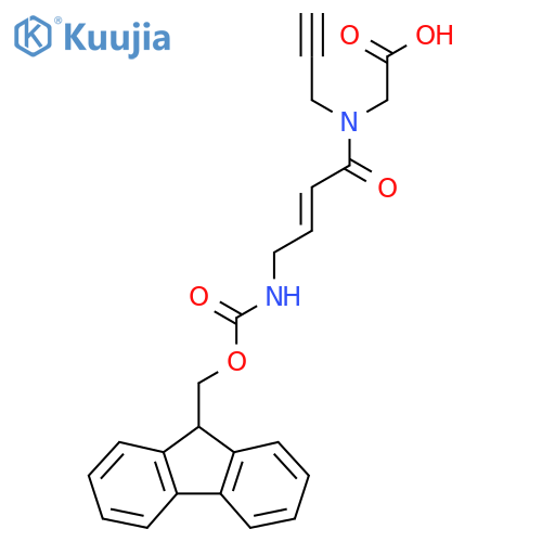 2-4-({(9H-fluoren-9-yl)methoxycarbonyl}amino)-N-(prop-2-yn-1-yl)but-2-enamidoacetic acid structure