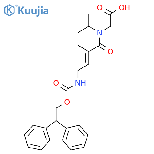 2-4-({(9H-fluoren-9-yl)methoxycarbonyl}amino)-2-methyl-N-(propan-2-yl)but-2-enamidoacetic acid structure