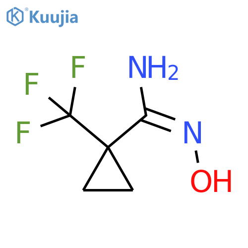 N'-hydroxy-1-(trifluoromethyl)cyclopropane-1-carboximidamide structure