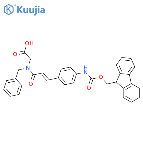 2-{N-benzyl-3-4-({(9H-fluoren-9-yl)methoxycarbonyl}amino)phenylprop-2-enamido}acetic acid structure