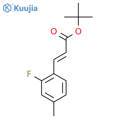 tert-butyl (2E)-3-(2-fluoro-4-methylphenyl)prop-2-enoate structure