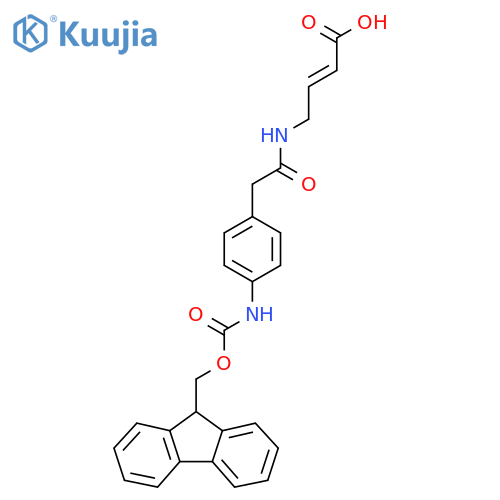 4-{2-4-({(9H-fluoren-9-yl)methoxycarbonyl}amino)phenylacetamido}but-2-enoic acid structure