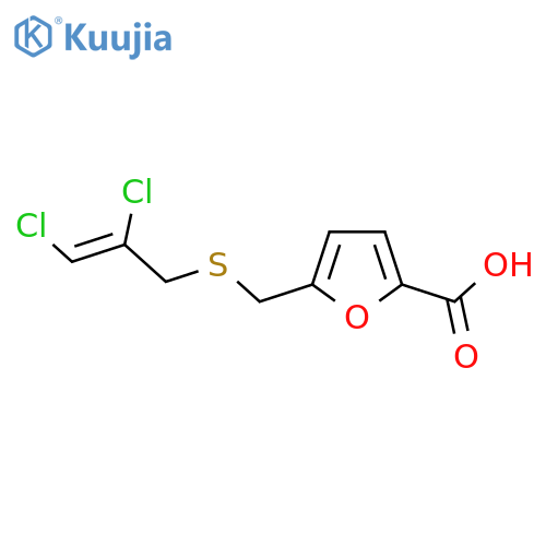 5-{(2,3-dichloroprop-2-en-1-yl)sulfanylmethyl}furan-2-carboxylic acid structure