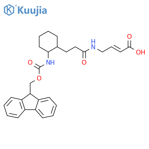 4-{3-2-({(9H-fluoren-9-yl)methoxycarbonyl}amino)cyclohexylpropanamido}but-2-enoic acid structure
