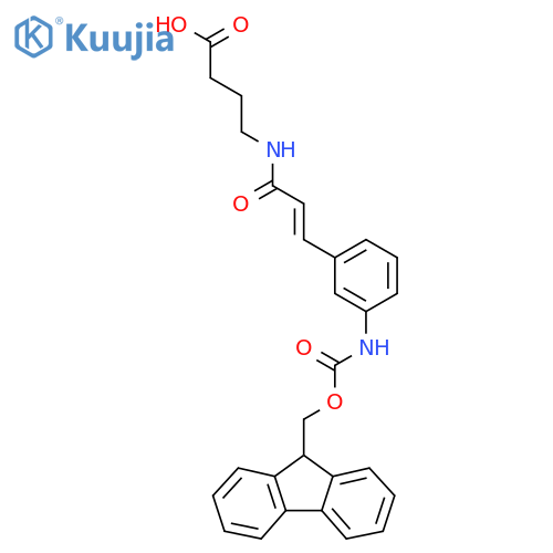 4-{3-3-({(9H-fluoren-9-yl)methoxycarbonyl}amino)phenylprop-2-enamido}butanoic acid structure
