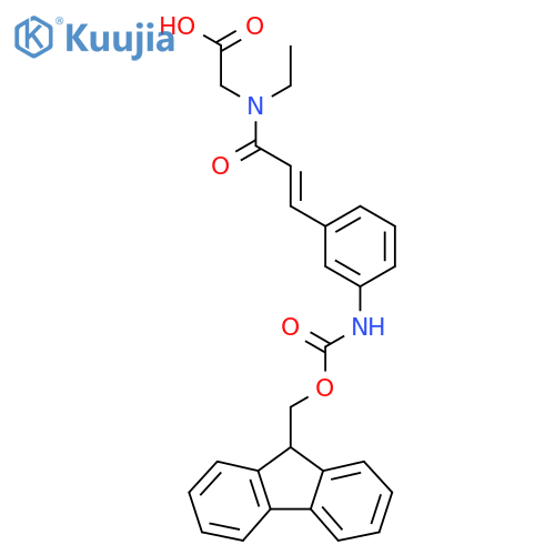 2-{N-ethyl-3-3-({(9H-fluoren-9-yl)methoxycarbonyl}amino)phenylprop-2-enamido}acetic acid structure