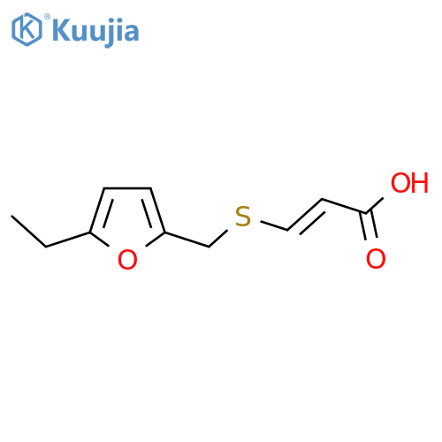 3-{(5-ethylfuran-2-yl)methylsulfanyl}prop-2-enoic acid structure