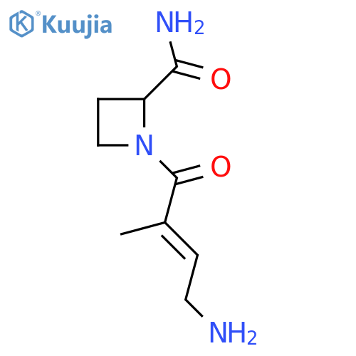 1-(4-amino-2-methylbut-2-enoyl)azetidine-2-carboxamide structure