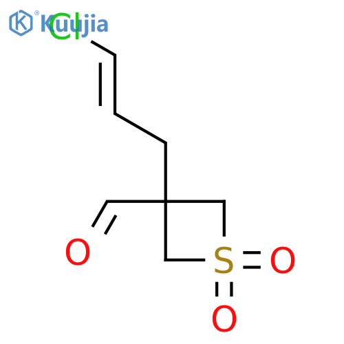 3-(3-chloroprop-2-en-1-yl)-1,1-dioxo-1lambda6-thietane-3-carbaldehyde structure