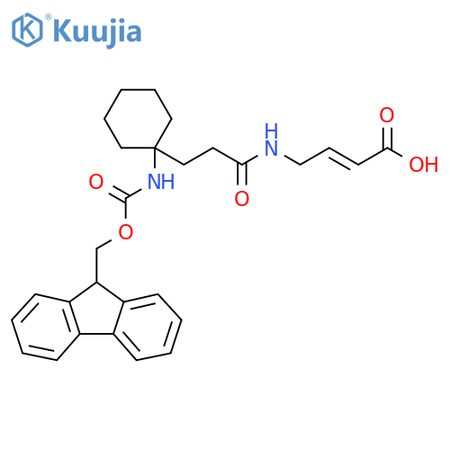 4-{3-1-({(9H-fluoren-9-yl)methoxycarbonyl}amino)cyclohexylpropanamido}but-2-enoic acid structure