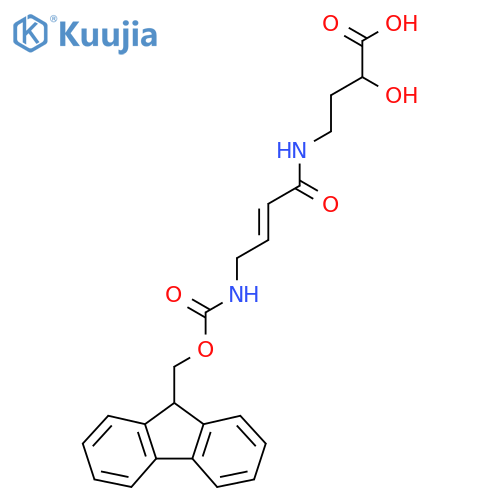 4-4-({(9H-fluoren-9-yl)methoxycarbonyl}amino)but-2-enamido-2-hydroxybutanoic acid structure