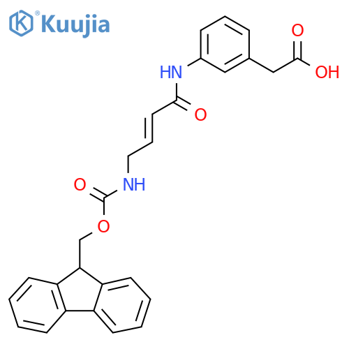 2-{3-4-({(9H-fluoren-9-yl)methoxycarbonyl}amino)but-2-enamidophenyl}acetic acid structure