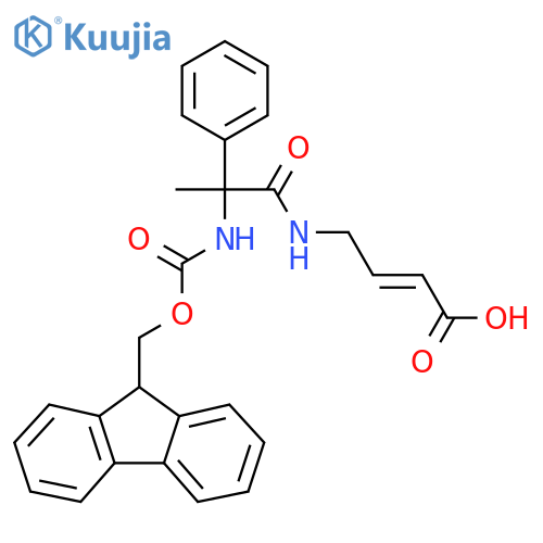 4-2-({(9H-fluoren-9-yl)methoxycarbonyl}amino)-2-phenylpropanamidobut-2-enoic acid structure