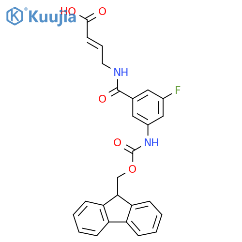 4-{3-({(9H-fluoren-9-yl)methoxycarbonyl}amino)-5-fluorophenylformamido}but-2-enoic acid structure