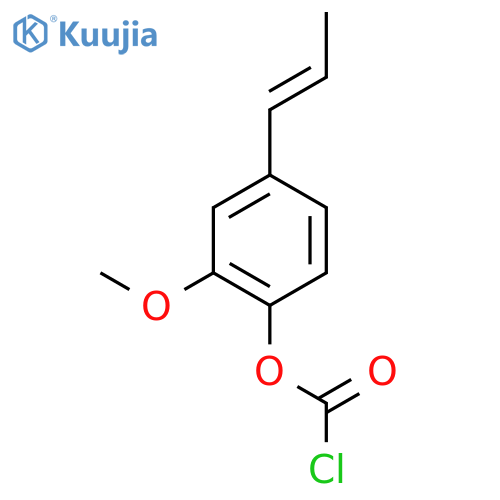 2-methoxy-4-(prop-1-en-1-yl)phenyl chloroformate structure