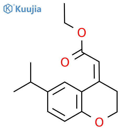 ethyl 2-(4Z)-6-(propan-2-yl)-3,4-dihydro-2H-1-benzopyran-4-ylideneacetate structure