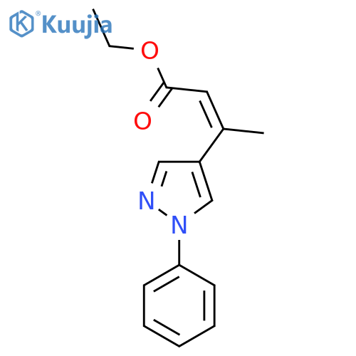 ethyl (2Z)-3-(1-phenyl-1H-pyrazol-4-yl)but-2-enoate structure