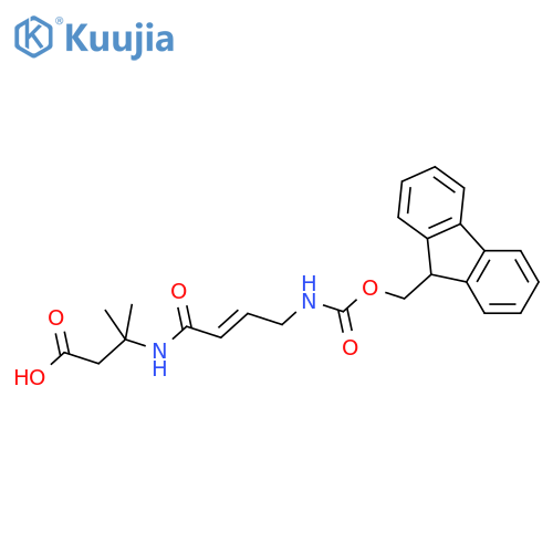 3-4-({(9H-fluoren-9-yl)methoxycarbonyl}amino)but-2-enamido-3-methylbutanoic acid structure