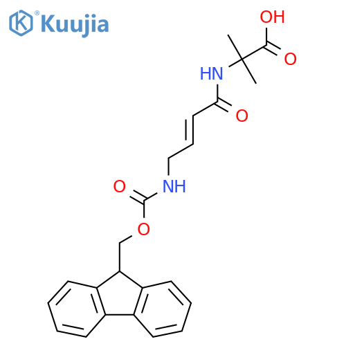 2-4-({(9H-fluoren-9-yl)methoxycarbonyl}amino)but-2-enamido-2-methylpropanoic acid structure