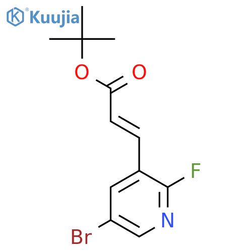 tert-butyl (2E)-3-(5-bromo-2-fluoropyridin-3-yl)prop-2-enoate structure