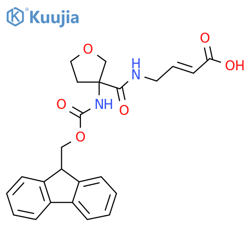 4-{3-({(9H-fluoren-9-yl)methoxycarbonyl}amino)oxolan-3-ylformamido}but-2-enoic acid structure