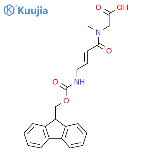 2-4-({(9H-fluoren-9-yl)methoxycarbonyl}amino)-N-methylbut-2-enamidoacetic acid structure