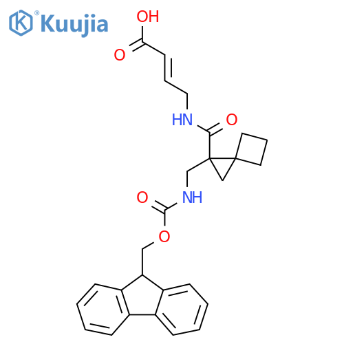 4-({1-({(9H-fluoren-9-yl)methoxycarbonyl}amino)methylspiro2.3hexan-1-yl}formamido)but-2-enoic acid structure