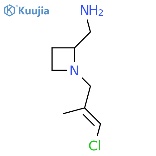 1-(3-chloro-2-methylprop-2-en-1-yl)azetidin-2-ylmethanamine structure