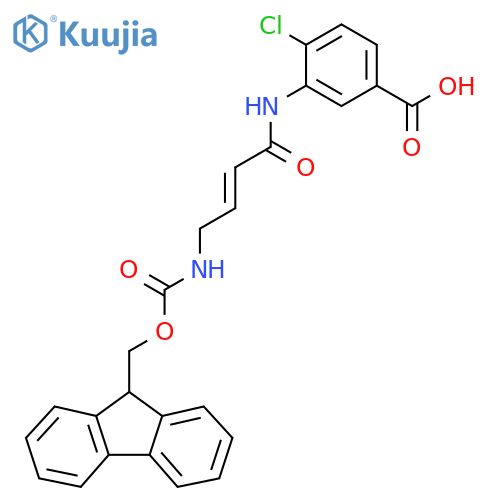 4-chloro-3-4-({(9H-fluoren-9-yl)methoxycarbonyl}amino)but-2-enamidobenzoic acid structure