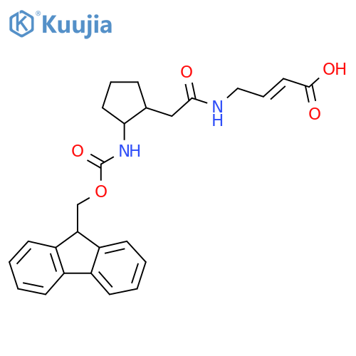 4-{2-2-({(9H-fluoren-9-yl)methoxycarbonyl}amino)cyclopentylacetamido}but-2-enoic acid structure