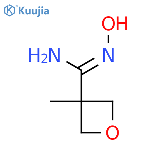 (Z)-N'-hydroxy-3-methyloxetane-3-carboximidamide structure