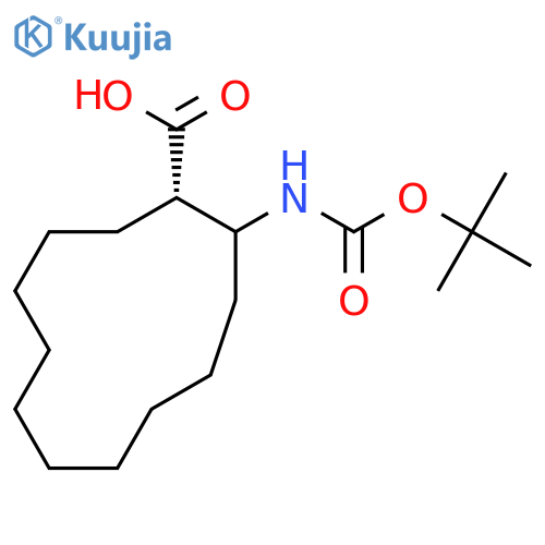 rac-(1R,2S)-2-{(tert-butoxy)carbonylamino}cyclododecane-1-carboxylic acid structure