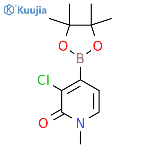 3-Chloro-1-methyl-4-(4,4,5,5-tetramethyl-1,3,2-dioxaborolan-2-yl)pyridin-2-one structure