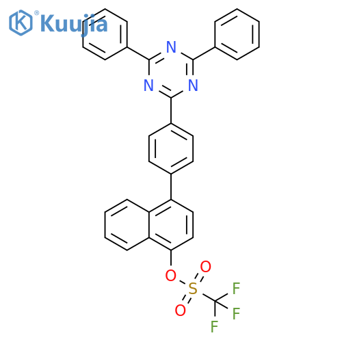 4-(4-(4,6-diphenyl-1,3,5-triazin-2-yl)phenyl)naphthalen-1-yltrifluoromethanesulfonate structure