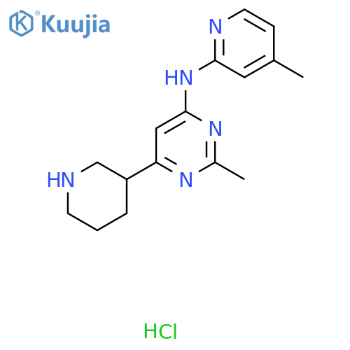 2-Methyl-n-(4-methylpyridin-2-yl)-6-piperidin-3-ylpyrimidin-4-amine hydrochloride structure