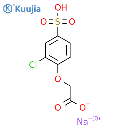 Sodium (2-chloro-4-sulfophenoxy)acetic acid structure
