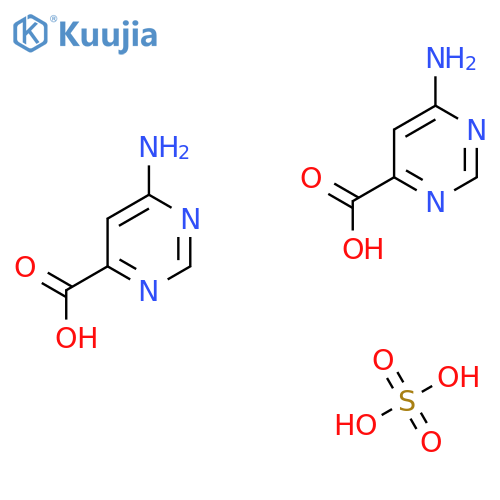 6-Aminopyrimidine-4-carboxylic acid;sulfuric acid structure