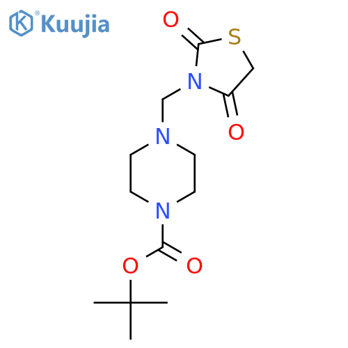 tert-Butyl 4-(2,4-dioxo-1,3-thiazolidin-3-yl)methylpiperazine-1-carboxylate structure